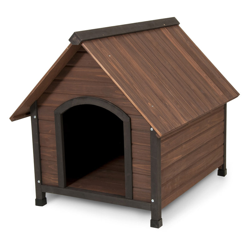 Aspen Pet Ruff Hauz Peak Roof Wooden Dog House, Large, 38"L x 31"W x 34"H