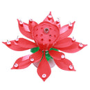 8/14pcs Candle Lotus Flower Rotating Happy Birthday Musical Candle Party DIY Cake Decoration Candles For Children Birthday Gift