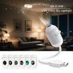 Explosive USB Starry Sky Projection Light for Car Interior, Home, Bedroom, Nightlight, Romantic Galaxy Atmosphere Light - Image 2