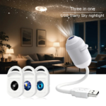 Explosive USB Starry Sky Projection Light for Car Interior, Home, Bedroom, Nightlight, Romantic Galaxy Atmosphere Light
