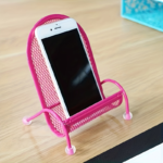 Cute Chair Desk Phone Stand – Anti-Slip Desktop Holder for Phones - Rose Red