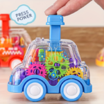 3-Pack Transparent Gear Toy Cars for Kids – Interactive Concept Cars