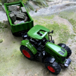 16.5-Inch Toy Farm Tractor with Trailer Set for Kids