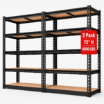 72&quote;H Heavy-Duty 5-Tier Garage Shelving Unit – Metal Storage Rack