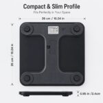 Digital Bathroom Scale with LED & Temp Display – Wide Glass Platform