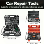 Mechanics Tool Set with Ratchet & Socket Wrench Set 1/2, 3/8, 1/4 Drive