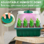 Seed Starter Tray Kit with Growth Lamp 2 Pack – Humidity Dome