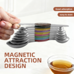 Magnetic Stainless Steel Measuring Spoons Set – Dual Sided