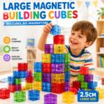 35-Piece Clear Magnetic Building Cubes 1-Inch / 0.98&quote; for Kids