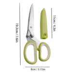 5-Blade Stainless Steel Herb & Scallion Scissors with Cleaning Comb
