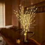 2-Pack Glow-in-the-Dark Birch Branch Lights – Battery-Powered LED Decor