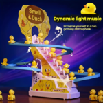 Electric Duck Climbing Stairs Toy with Music & LED Lights