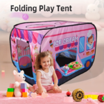 Kids Pink Ice Cream Truck Pop-Up Playhouse Tent for Girls