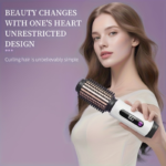 2-in-1 Cordless Hair Straightener & Curling Brush with LCD