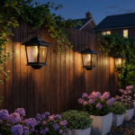 Solar Outdoor Wall Lanterns 2-Pack – 3000K Warm White Sconces