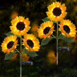 Solar Sunflower Garden Lights 2/4-Pack – IP65 Outdoor Decor - 2packs(3 Sunflower)