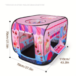 Kids Pink Ice Cream Truck Pop-Up Playhouse Tent for Girls