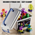 Magnetic Robot Stacking Toys for Kids with Storage Box