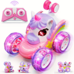 4WD Rechargeable Remote Control Car with 360° Stunt Rotation - Purple remote control car