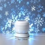 LED Snowflake Dynamic Projection Lamp – 360° Rotating Night Light USB