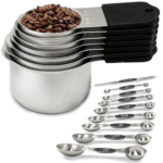 16-Piece Magnetic Stainless Steel Measuring Cups & Spoons Set - Magnetic measuring cup and spoon 16-piece set