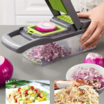 Vegetable Chopper 14-in-1 Multifunctional Vegetable Chopper with Built-In Container - Easy Clean, Dishwasher Safe Kitchen Gadget for Efficient Meal Prep