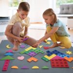 Large Felt Geometric Toy Set 41&quote; x 29.5&quote; – DIY Craft Kit