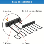 Wall-Mount Power Tool Organizer – Heavy-Duty Metal Drill Rack