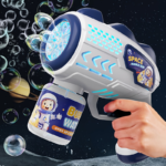 Automatic Space Light-Up Bubble Gun – Electric Kids Bubble Machine