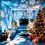 LED Snowflake Dynamic Projection Lamp – 360° Rotating Night Light USB