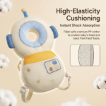 Adjustable Cartoon Animal Baby Walking Backpack – Soft Plush Head Protector
