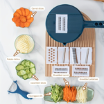 12-in-1 Vegetable Chopper Pro & Mandoline Slicer with Container