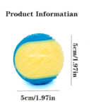 3-Pack Glow-in-the-Dark Squeaky Dog Ball Toys Bite-Resistant
