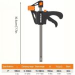 AIRAJ 4-Inch Quick-Release F-Clamps for Woodworking & DIY
