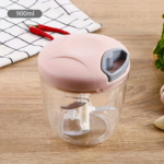 Multifunctional Manual Garlic Masher & Vegetable Cutter – Kitchen Chopper - Pink 30.43oz [5 blades]