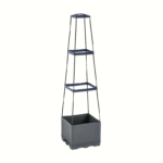 Self-Watering Tomato Planter Box with Trellis Tower - Black