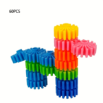 60-Piece Gear Building Blocks STEM Toy Set for Kids - 60pcs