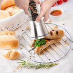 Stainless Steel Salt and Pepper Grinder Set – 2 Pack Refillable