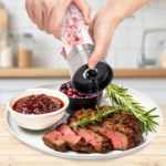 Stainless Steel Salt and Pepper Grinder Set – 2 Pack Refillable