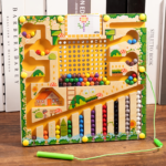 Magnetic Color & Number Maze Toy for Toddlers & Kids