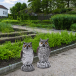 Realistic Horned Owl Decoy – Plastic Outdoor Bird & Pest Deterrent