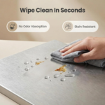 Reversible Stainless Steel Cutting Board with Lip 15.7&quote; x 11.8&quote;