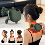 4D Kneading Neck & Shoulder Massager – Wireless Trapezius Massage Shawl - Green