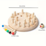 Wooden Memory Matching Game – Color Peg Chess Board for Kids