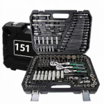 Mechanics Tool Set with Ratchet & Socket Wrench Set 1/2, 3/8, 1/4 Drive