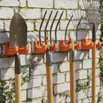Wall-Mount Garden Tool Storage Rack Set 8 Racks, 24 Screws