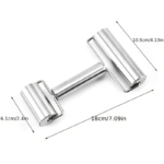 Stainless Steel Double-Head Rolling Pin – Non-Stick T-Bar Dough Roller