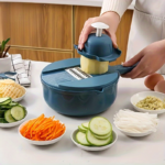 12-in-1 Vegetable Chopper & Mandoline Slicer Set with Container