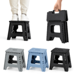 330 lbs Heavy-Duty Portable Folding Stool – Compact Plastic Seat