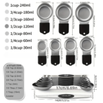 16-Piece Magnetic Stainless Steel Measuring Cups & Spoons Set